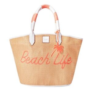 Victoria’s Secret | Limited Edition Beach Life Woven Straw Basket Toe Bag Orange